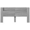 Stylish LED Headboard Cabinet in Grey Sonoma - HipoMarket