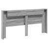 Stylish LED Headboard Cabinet in Grey Sonoma - HipoMarket