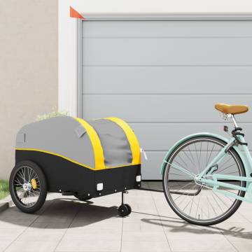 Durable Black & Yellow Bike Trailer – 45kg Capacity