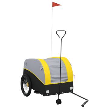 Durable Black & Yellow Bike Trailer – 45kg Capacity