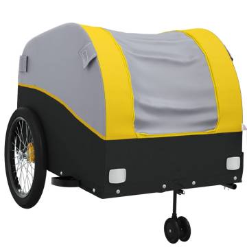 Durable Black & Yellow Bike Trailer – 45kg Capacity