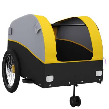 Durable Black & Yellow Bike Trailer – 45kg Capacity