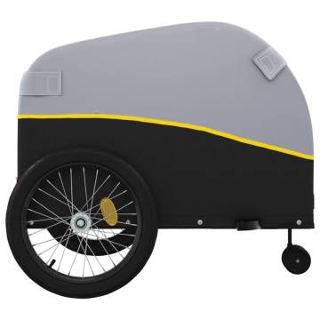 Durable Black & Yellow Bike Trailer – 45kg Capacity