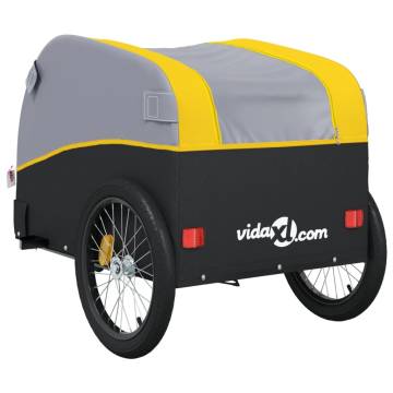 Durable Black & Yellow Bike Trailer – 45kg Capacity