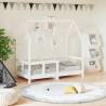 Kids Bed Frame White 70x140 cm Solid Wood Pine Colour white Size 70 x 140 cm 