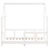 Kids Bed Frame White 70x140 cm | Solid Wood Pine Frame