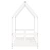 Kids Bed Frame White 70x140 cm | Solid Wood Pine Frame