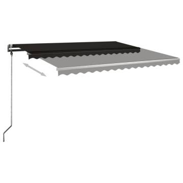 Freestanding Manual Retractable Awning 450x300 cm Anthracite