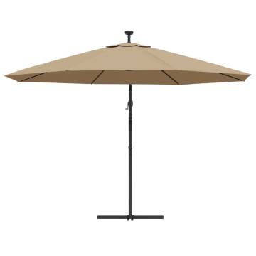 Cantilever Umbrella with LED Lights - 350 cm Taupe