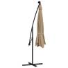 Cantilever Umbrella with LED Lights - 350 cm Taupe