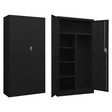 Industrial Black Steel Locker Cabinet 90x40x180 cm | HiPo Market