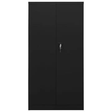 Industrial Black Steel Locker Cabinet 90x40x180 cm | HiPo Market