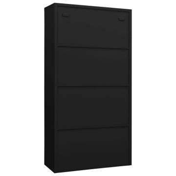 Industrial Black Steel Locker Cabinet 90x40x180 cm | HiPo Market