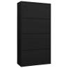 Industrial Black Steel Locker Cabinet 90x40x180 cm | HiPo Market