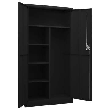 Industrial Black Steel Locker Cabinet 90x40x180 cm | HiPo Market