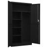 Industrial Black Steel Locker Cabinet 90x40x180 cm | HiPo Market