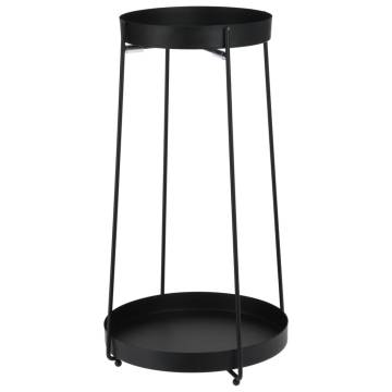 H&S Collection Flower Pot Stand Set - Stylish Metal Black