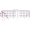 Wire Mesh Fence Anthracite 1x25m - Galvanised Steel