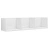 CD Wall Shelf High Gloss White - Stylish Storage Solution