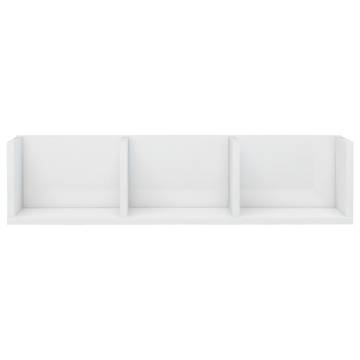 CD Wall Shelf High Gloss White - Stylish Storage Solution