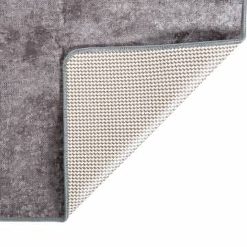 Washable Grey Rug 160x230 cm | Anti Slip, Soft & Durable