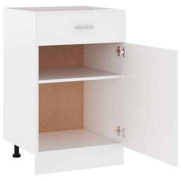 Drawer Bottom Cabinet White - 50x46x81.5 cm Engineered Wood