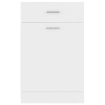 Drawer Bottom Cabinet White - 50x46x81.5 cm Engineered Wood