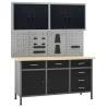 Durable Workbench with 4 Wall Panels & 2 Cabinets | Hipo Market