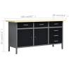 Durable Workbench with 4 Wall Panels & 2 Cabinets | Hipo Market