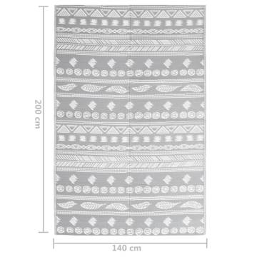 Stylish Outdoor Rug Grey 140x200 cm - Perfect for Patio & Balcony