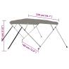 4-Bow Bimini Top Grey 239x184x131 cm - Durable & UV-Resistant