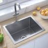 Handmade Kitchen Sink Stainless Steel Colour silver Size 44 x 34 x 20 cm 