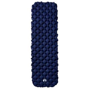 Portable Navy Blue Inflating Camping Mattress – 1 Person 190x58 cm