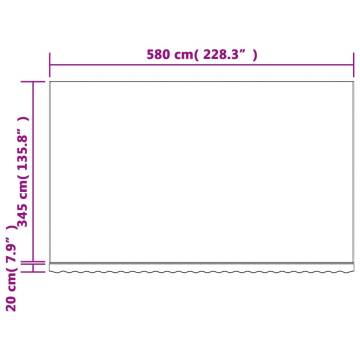 Replacement Fabric for Awning - Multicolour Stripe 6x3.5m