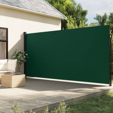 Retractable Side Awning Dark Green 200x500 cm | Hipo Market