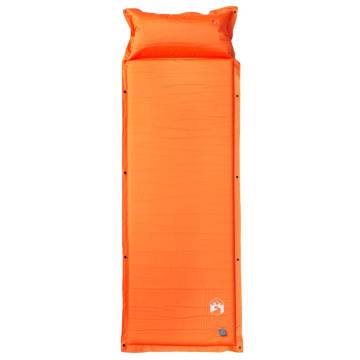 Self Inflating Camping Mattress with Pillow - 1-Person, Orange