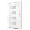 Front Door Aluminium and PVC White 100x200 cm | Hipomarket