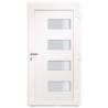 Front Door Aluminium and PVC White 100x200 cm | Hipomarket