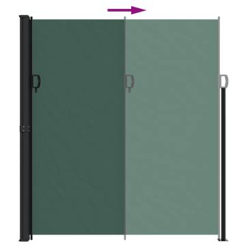 Retractable Side Awning Dark Green 220x600 cm | HipoMarket