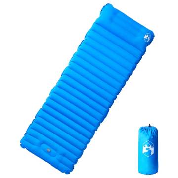 Self Inflating Camping Mattress with Pillow - 1 Person Blue