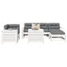 7 Piece Garden Sofa Set White Solid Wood Pine Colour white pine Number of 1 