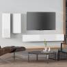 4 Piece TV Cabinet Set High Gloss White Engineered Wood Colour high gloss white Size 100 x 30 x 30 cm Quantity in Package 4 