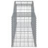 Arched Gabion Baskets - 15 pcs Galvanised Iron Garden Barrier