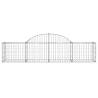 Arched Gabion Baskets - 18 pcs Galvanised Iron | Hipomarket UK