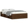 Brown Oak Bed Frame 120x190 cm - Stylish Small Double