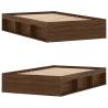 Brown Oak Bed Frame 120x190 cm - Stylish Small Double