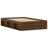 Brown Oak Bed Frame 120x190 cm - Stylish Small Double