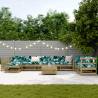 10 Piece Garden Sofa Set - Durable Pinewood Lounge Set