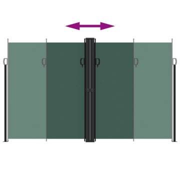 Retractable Side Awning - Dark Green 200x600 cm | Hipo Market