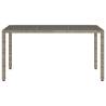 Garden Table with Glass Top Grey 150x90 cm | HipoMarket